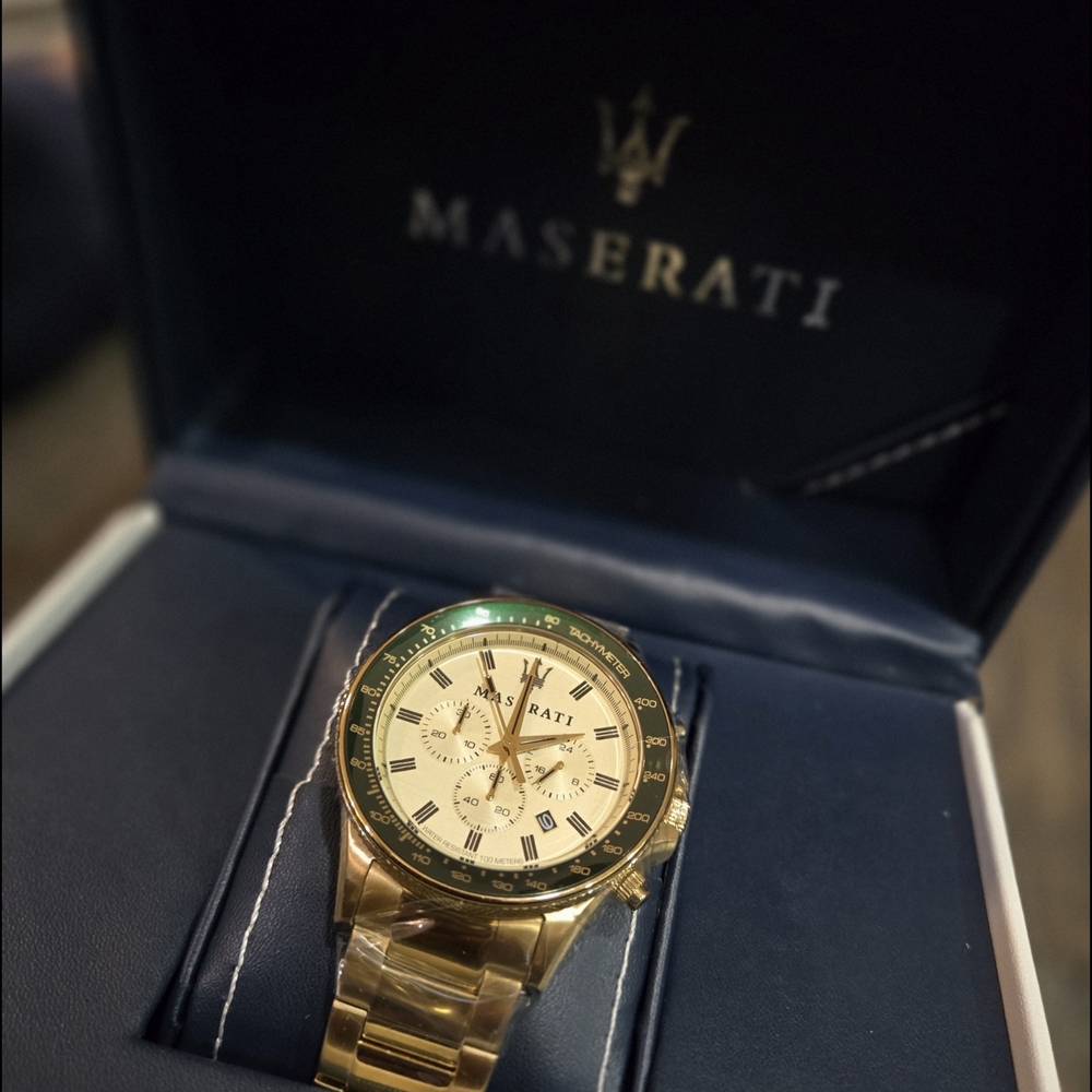 Gold and Black Men's Watch